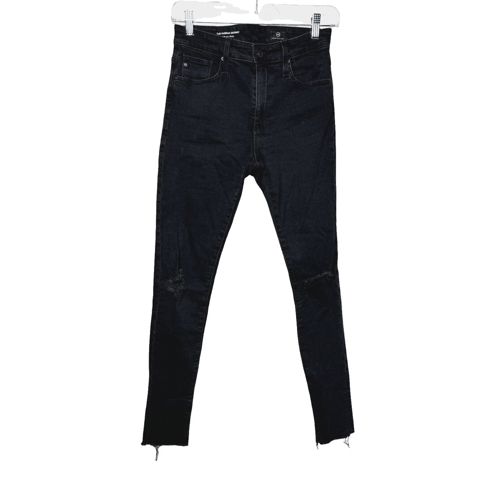 AG Adriano Goldschmied Jeans Womens 2 26 Black Farrah Skinny Neutral Minimalist